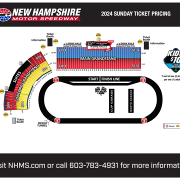 NASCAR Weekend Sunday Seating Chart